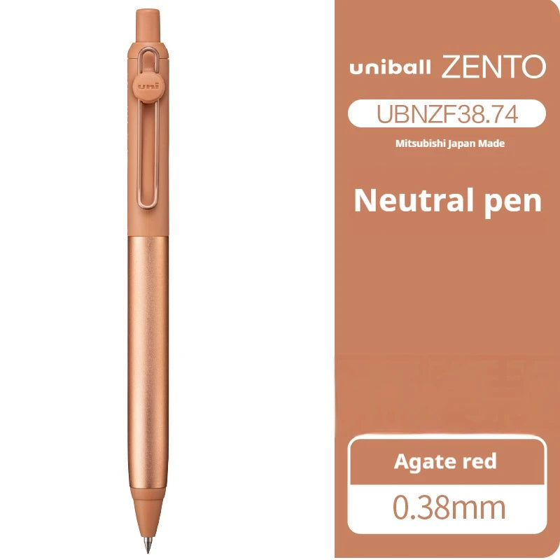 Uni-ball ZENTO Aluminum Grip Metal Pen,0.38/0.5mm Smooth Writing With Original Refills For Academic Exams&Professional Signing