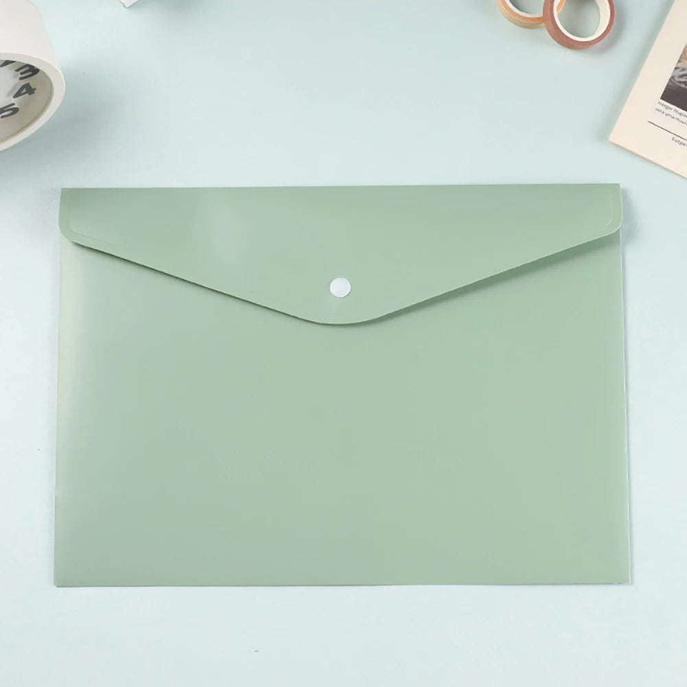 File Bag A4 Office Information Bag Pp File Bag Thickening Desk Organizer Bag Desk Storage File Bag Pencil Case Document Folders