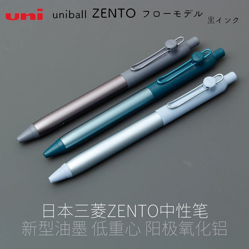 Uni-ball ZENTO Aluminum Grip Metal Pen,0.38/0.5mm Smooth Writing With Original Refills For Academic Exams&Professional Signing