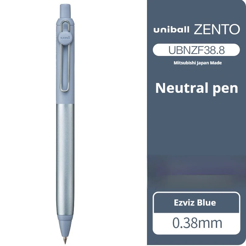 Uni-ball ZENTO Aluminum Grip Metal Pen,0.38/0.5mm Smooth Writing With Original Refills For Academic Exams&Professional Signing