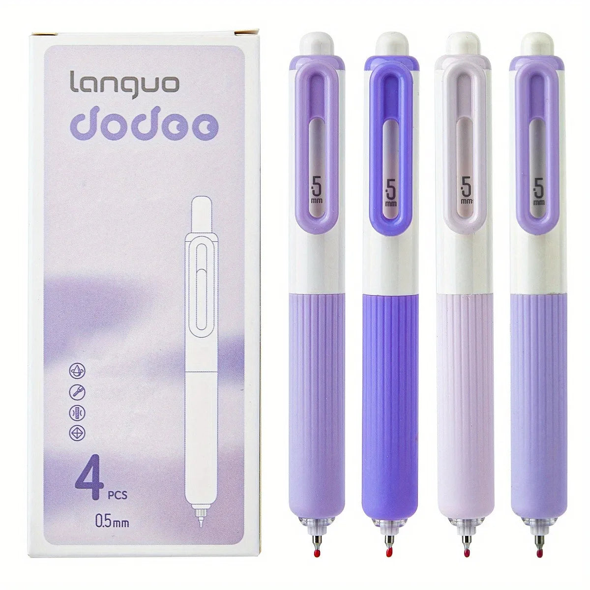 4pcs neutral pen, high aesthetics pocket pen, black pen, red pen, press pen, quick drying pen, short pocket pen