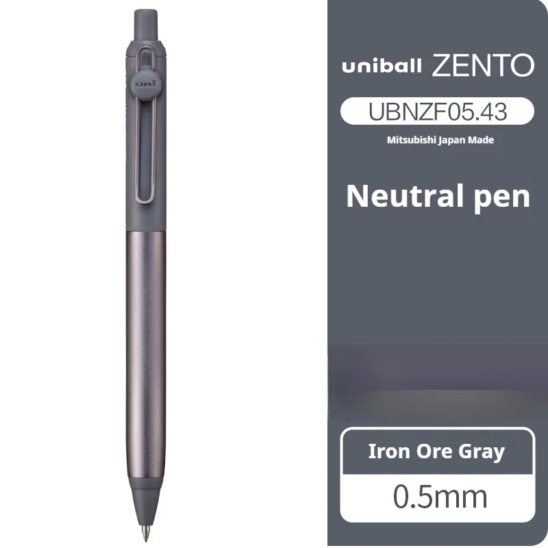 Uni-ball ZENTO Aluminum Grip Metal Pen,0.38/0.5mm Smooth Writing With Original Refills For Academic Exams&Professional Signing