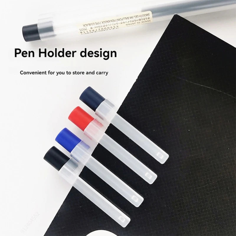 10pcs Press Gel Pen 0.5mm Blue/Black/Dark Blue/red Ink MUJIs Gel Pen set For School Office Student Writing Stationery