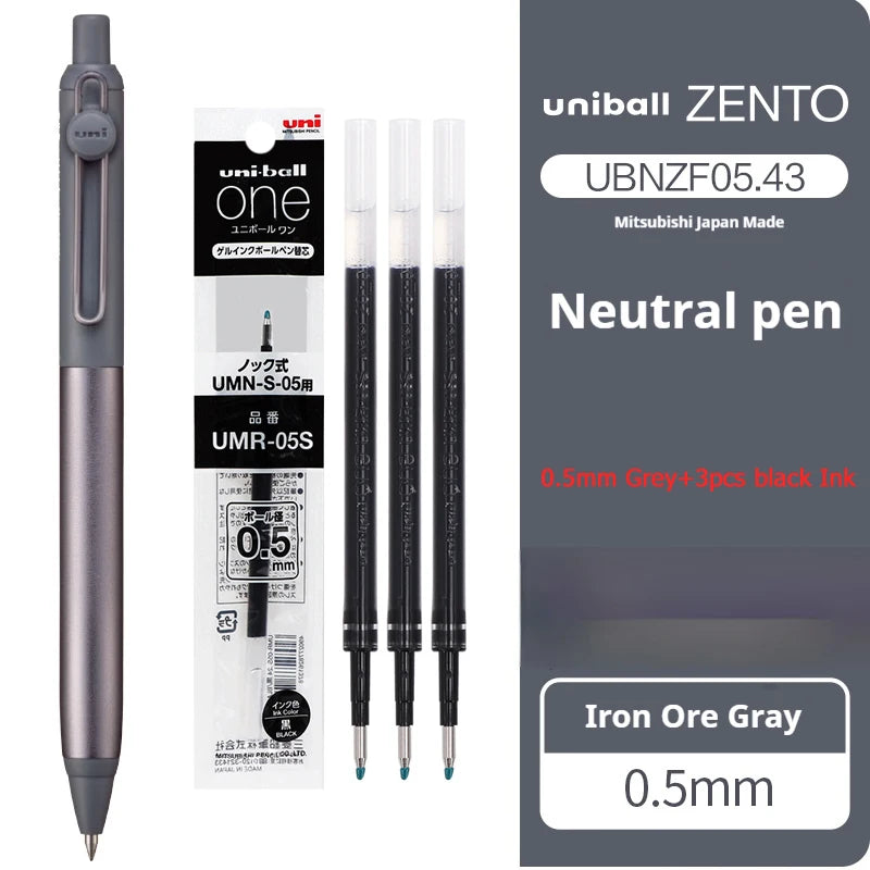 Mitsubishi Uni Ultimate Signature Pen,ZENTO Retractable Metal Gel Pen with Ultra-Smooth Ink Luxurious Feel Useful Writing Tools