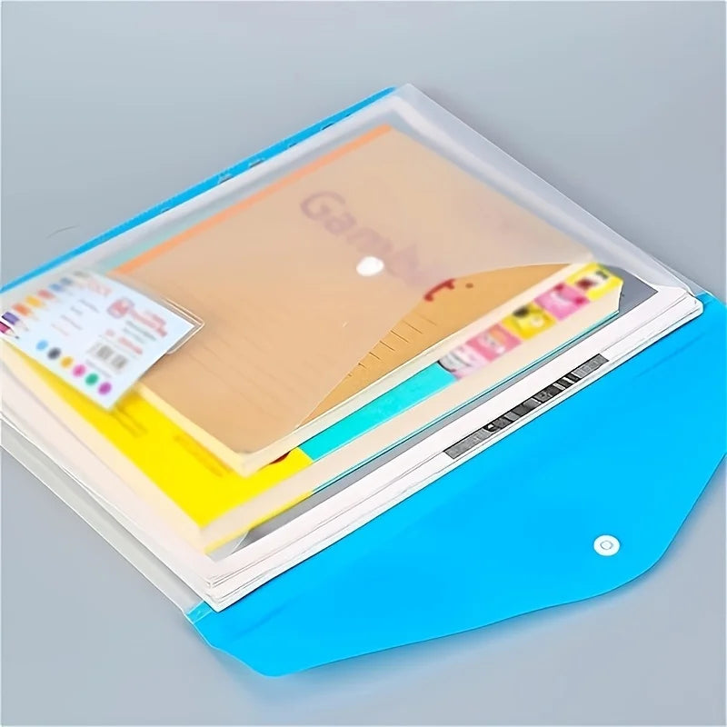 6PCS A4 Binder Pockets File Bags,Expanding Binder,Three-Dimensional File Bags with Record Labels,Suitable for Office,School,Home