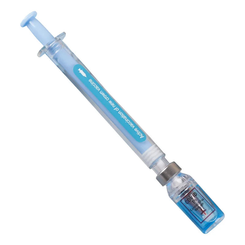 6Pcs Novelty Syringe Peculiar Shape Cute Stationery School Office Stationery Gel Pen