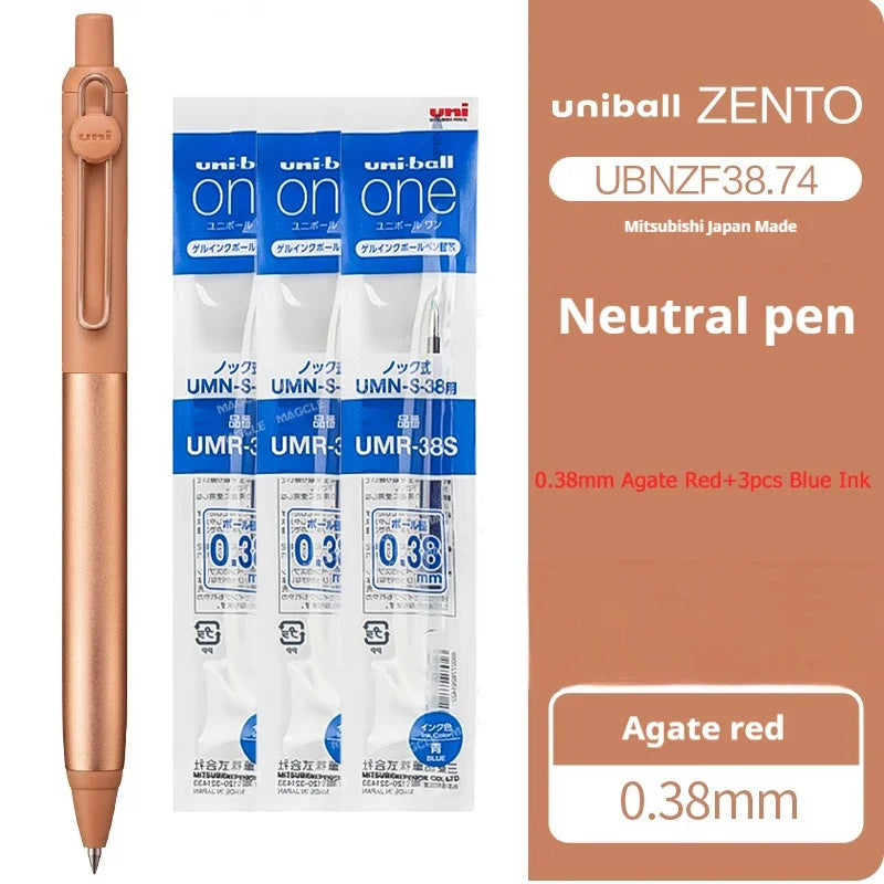 Mitsubishi Uni Ultimate Signature Pen,ZENTO Retractable Metal Gel Pen with Ultra-Smooth Ink Luxurious Feel Useful Writing Tools