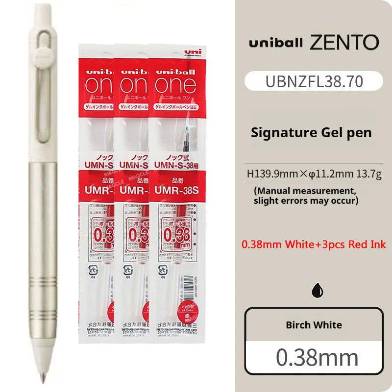 Mitsubishi Uni Ultimate Signature Pen,ZENTO Retractable Metal Gel Pen with Ultra-Smooth Ink Luxurious Feel Useful Writing Tools