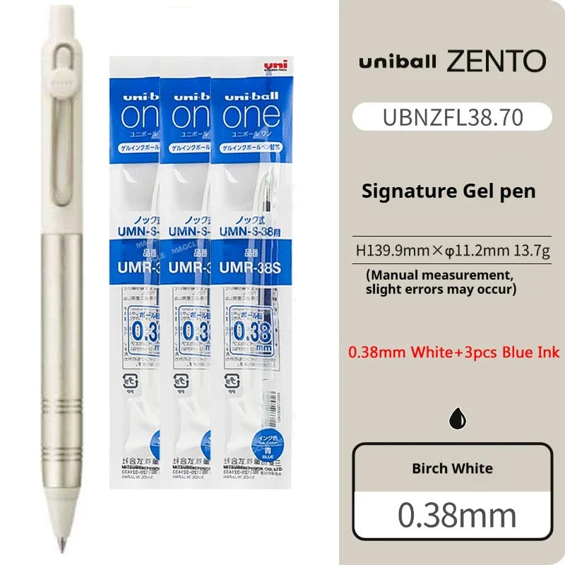Mitsubishi Uni Ultimate Signature Pen,ZENTO Retractable Metal Gel Pen with Ultra-Smooth Ink Luxurious Feel Useful Writing Tools