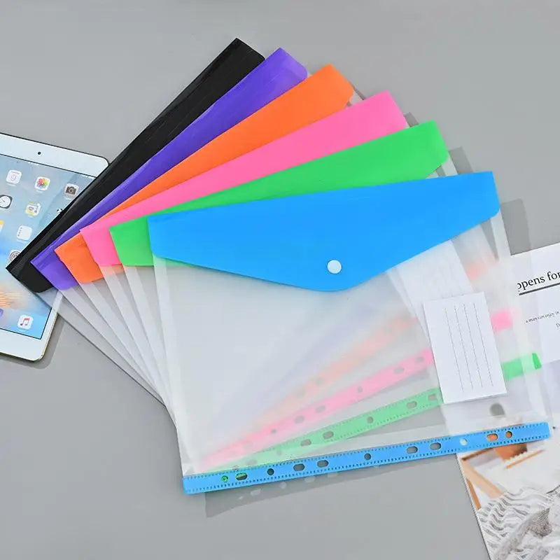 6/12 Packs A4 Expandable Folders Plastic Envelopes Binder Folders ,Binder Pocket Organizer Folders, For School Office Home